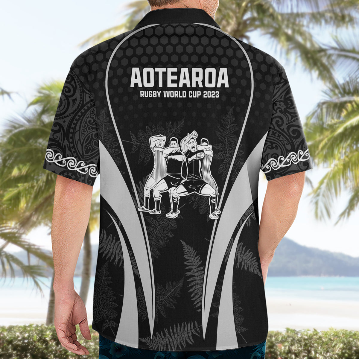 New Zealand Aotearoa Rugby Hawaiian Shirt Haka Dance Mixed Silver Fern Sporty Style - Wonder Print Shop
