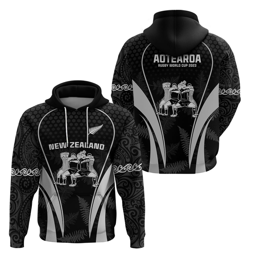 New Zealand Aotearoa Rugby Hoodie Haka Dance Mixed Silver Fern Sporty Style - Wonder Print Shop