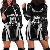 New Zealand Aotearoa Rugby Hoodie Dress Haka Dance Mixed Silver Fern Sporty Style - Wonder Print Shop