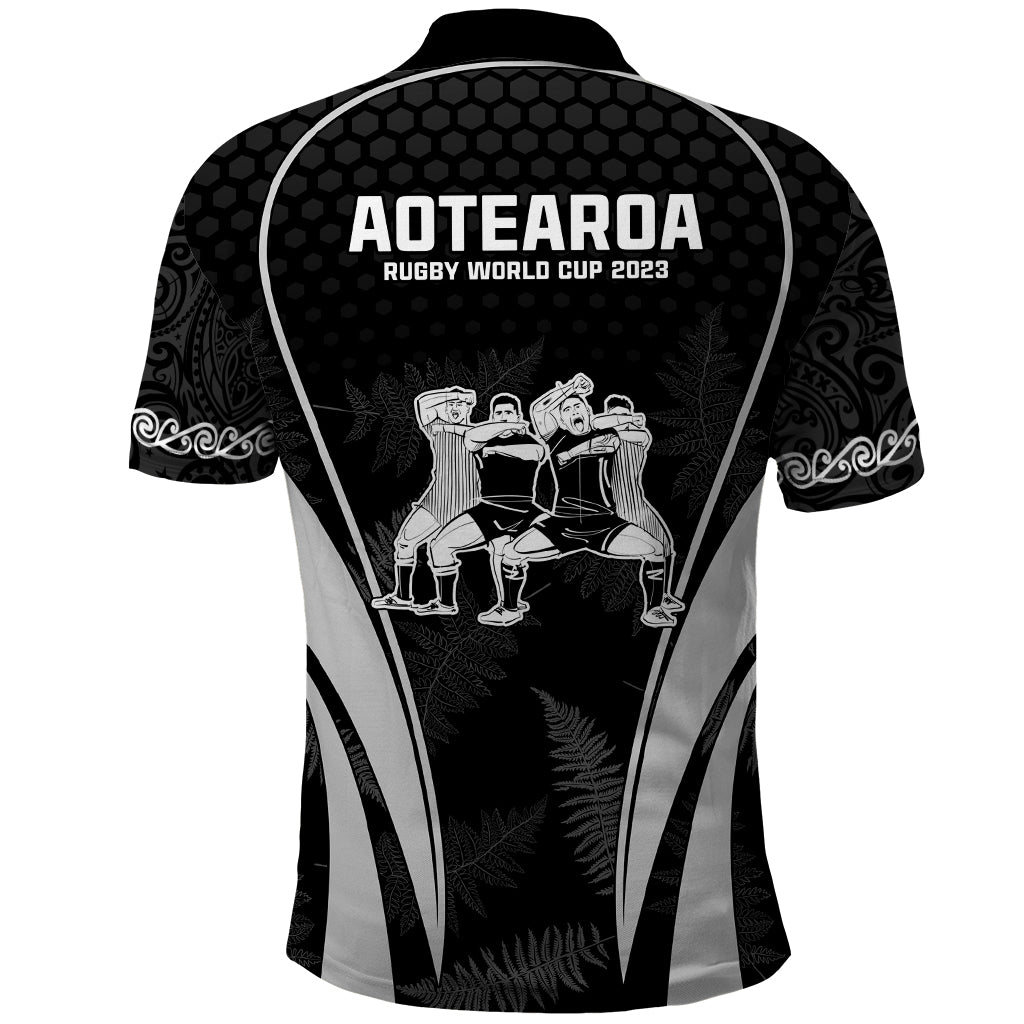 New Zealand Aotearoa Rugby Polo Shirt Haka Dance Mixed Silver Fern Sporty Style - Wonder Print Shop