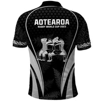 New Zealand Aotearoa Rugby Polo Shirt Haka Dance Mixed Silver Fern Sporty Style - Wonder Print Shop