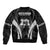 New Zealand Aotearoa Rugby Sleeve Zip Bomber Jacket Haka Dance Mixed Silver Fern Sporty Style - Wonder Print Shop