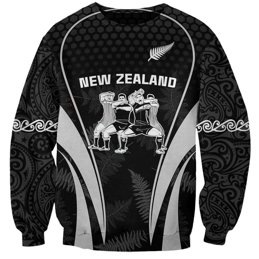 New Zealand Aotearoa Rugby Sweatshirt Haka Dance Mixed Silver Fern Sporty Style - Wonder Print Shop