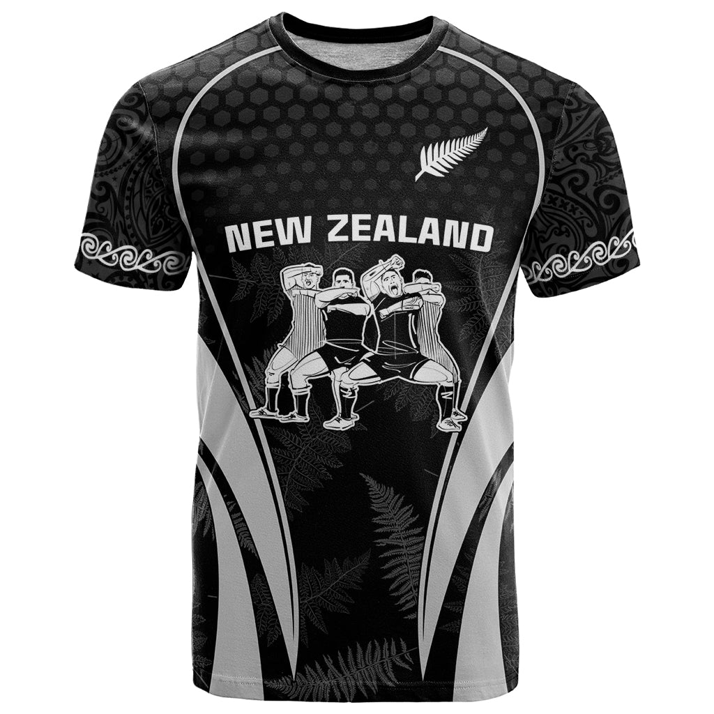 New Zealand Aotearoa Rugby T Shirt Haka Dance Mixed Silver Fern Sporty Style - Wonder Print Shop