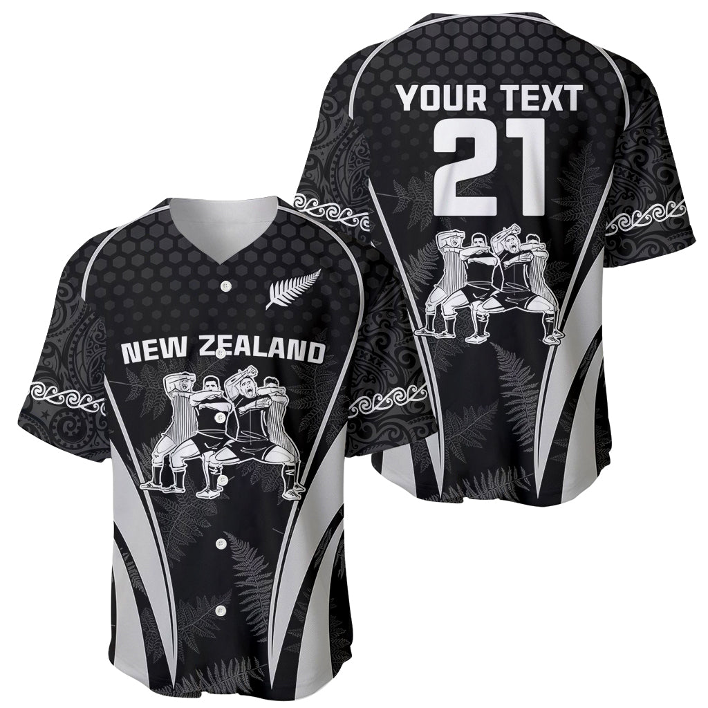 Custom New Zealand Aotearoa Rugby Baseball Jersey Haka Dance Mixed Silver Fern Sporty Style LT9 - Wonder Print Shop