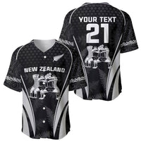 Custom New Zealand Aotearoa Rugby Baseball Jersey Haka Dance Mixed Silver Fern Sporty Style LT9 - Wonder Print Shop