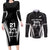 Custom New Zealand Aotearoa Rugby Couples Matching Long Sleeve Bodycon Dress and Long Sleeve Button Shirts Haka Dance Mixed Silver Fern Sporty Style LT9 - Wonder Print Shop