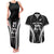 Custom New Zealand Aotearoa Rugby Couples Matching Tank Maxi Dress and Hawaiian Shirt Haka Dance Mixed Silver Fern Sporty Style LT9 - Wonder Print Shop
