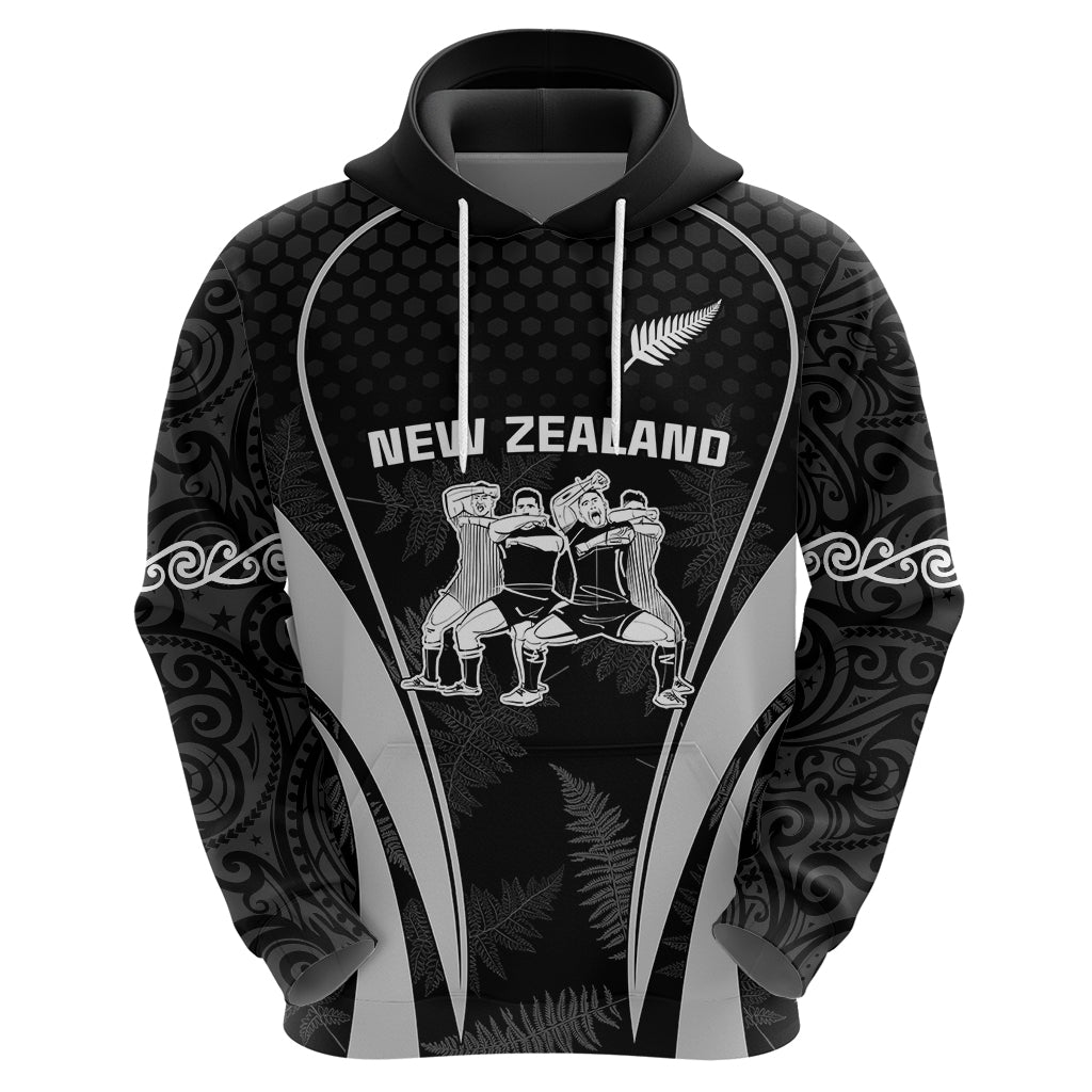 Custom New Zealand Aotearoa Rugby Hoodie Haka Dance Mixed Silver Fern Sporty Style - Wonder Print Shop