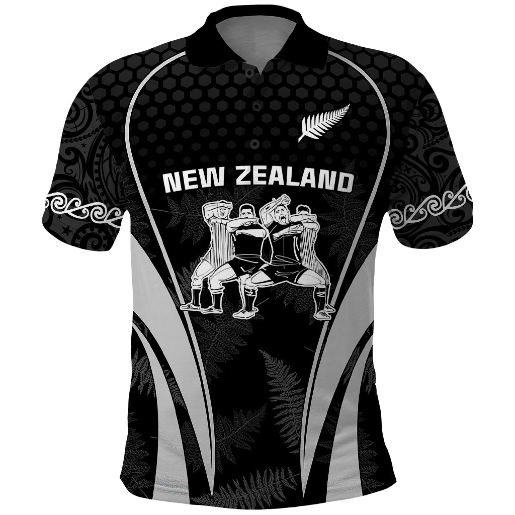 Custom New Zealand Aotearoa Rugby Polo Shirt Haka Dance Mixed Silver Fern Sporty Style - Wonder Print Shop