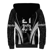 Custom New Zealand Aotearoa Rugby Sherpa Hoodie Haka Dance Mixed Silver Fern Sporty Style - Wonder Print Shop