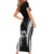 Custom New Zealand Aotearoa Rugby Short Sleeve Bodycon Dress Haka Dance Mixed Silver Fern Sporty Style - Wonder Print Shop