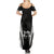Custom New Zealand Aotearoa Rugby Summer Maxi Dress Haka Dance Mixed Silver Fern Sporty Style - Wonder Print Shop