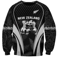 Custom New Zealand Aotearoa Rugby Sweatshirt Haka Dance Mixed Silver Fern Sporty Style - Wonder Print Shop
