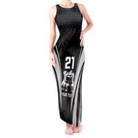 Custom New Zealand Aotearoa Rugby Tank Maxi Dress Haka Dance Mixed Silver Fern Sporty Style - Wonder Print Shop