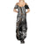Personalised Polynesia Skull Summer Maxi Dress Tattoo In The Style Of Maori With Marine Life Gold - Wonder Print Shop