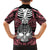 Personalised Polynesia Skull Kid Hawaiian Shirt With Boars Tusk Pink Arty Vibe - Wonder Print Shop