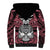 Personalised Polynesia Skull Sherpa Hoodie With Boars Tusk Pink Arty Vibe - Wonder Print Shop