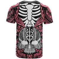 Personalised Polynesia Skull T Shirt With Boars Tusk Pink Arty Vibe - Wonder Print Shop