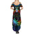 Personalised Fiji LGBT Summer Maxi Dress Love Is Love Tapa Pattern Rainbow Water Color - Wonder Print Shop