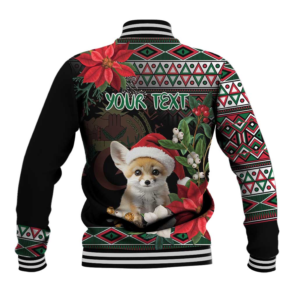 Algeria Christmas Personalized Baseball Jacket Fennec Fox Santa and Traditional Pattern LT9 - Wonder Print Shop