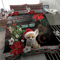 Algeria Christmas Personalized Bedding Set Fennec Fox Santa and Traditional Pattern LT9 - Wonder Print Shop