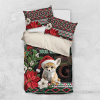 Algeria Christmas Personalized Bedding Set Fennec Fox Santa and Traditional Pattern LT9 - Wonder Print Shop