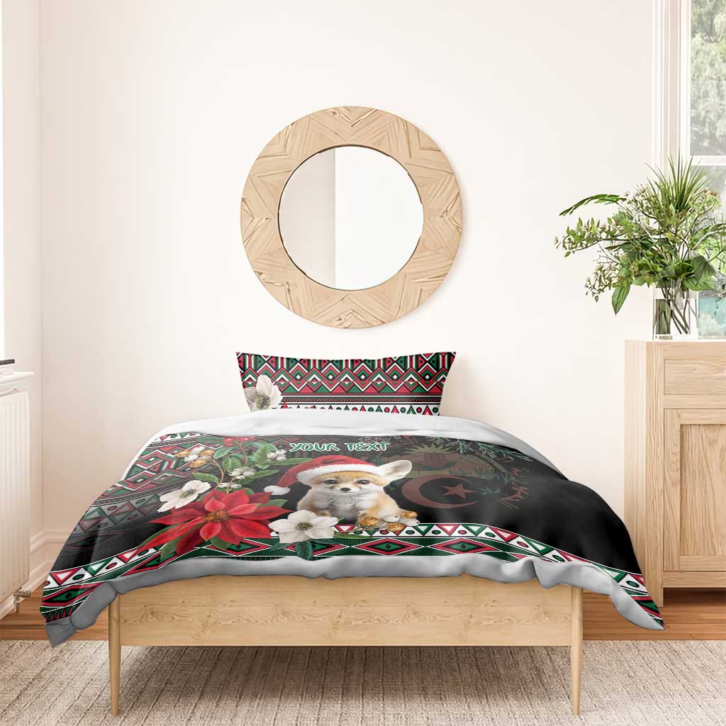 Algeria Christmas Personalized Bedding Set Fennec Fox Santa and Traditional Pattern LT9 - Wonder Print Shop