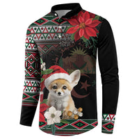 Algeria Christmas Personalized Button Sweatshirt Fennec Fox Santa and Traditional Pattern LT9 - Wonder Print Shop