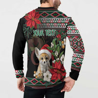 Algeria Christmas Personalized Button Sweatshirt Fennec Fox Santa and Traditional Pattern LT9 - Wonder Print Shop