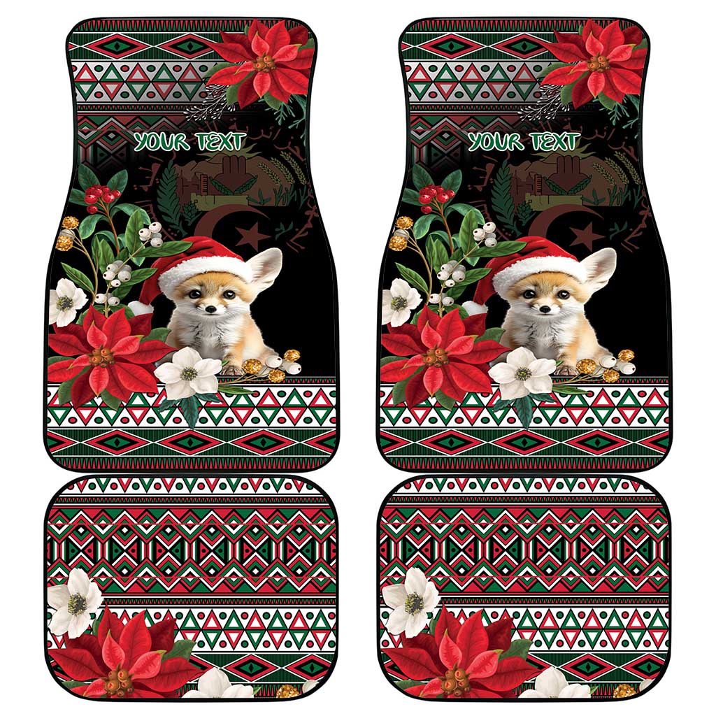 Algeria Christmas Personalized Car Mats Fennec Fox Santa and Traditional Pattern LT9 - Wonder Print Shop