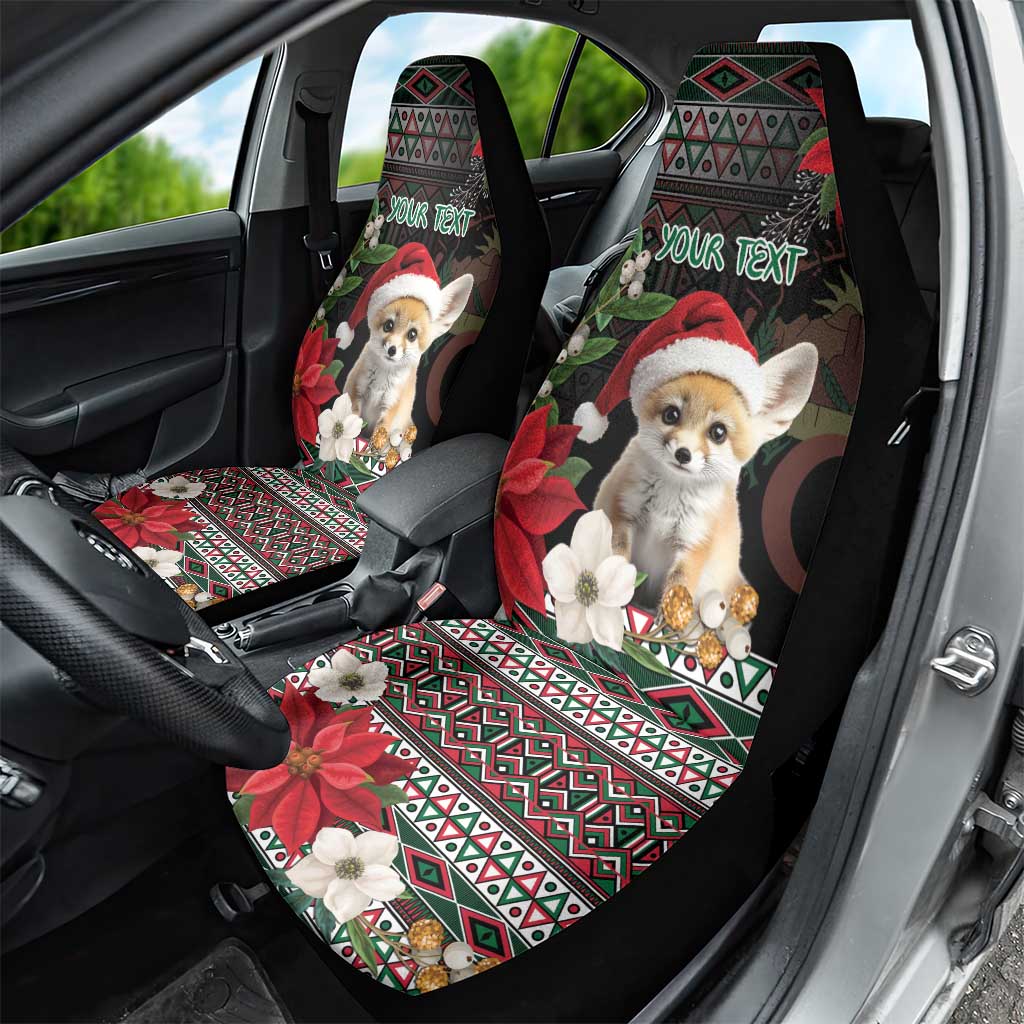 Algeria Christmas Personalized Car Seat Cover Fennec Fox Santa and Traditional Pattern LT9 - Wonder Print Shop