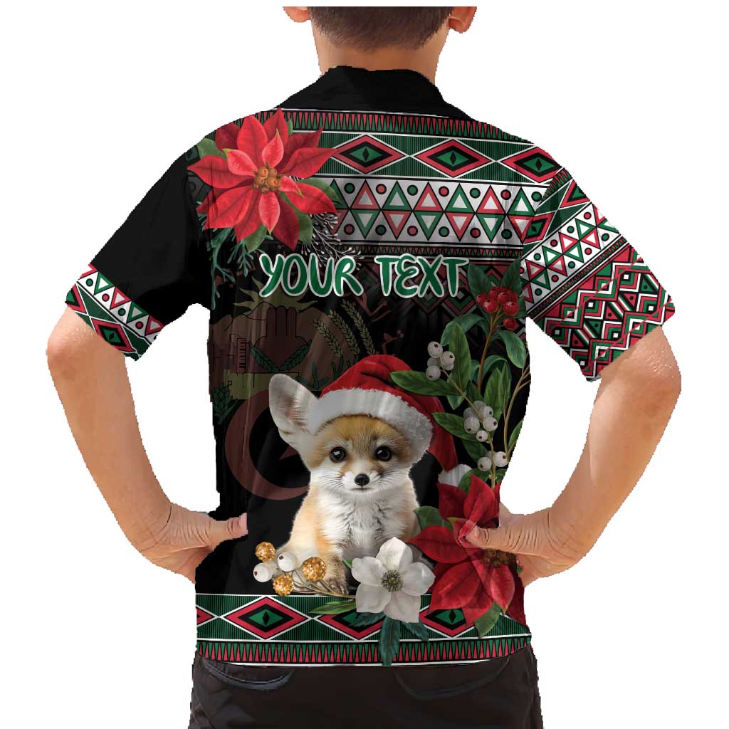 Algeria Christmas Personalized Family Matching Mermaid Dress and Hawaiian Shirt Fennec Fox Santa and Traditional Pattern LT9 - Wonder Print Shop