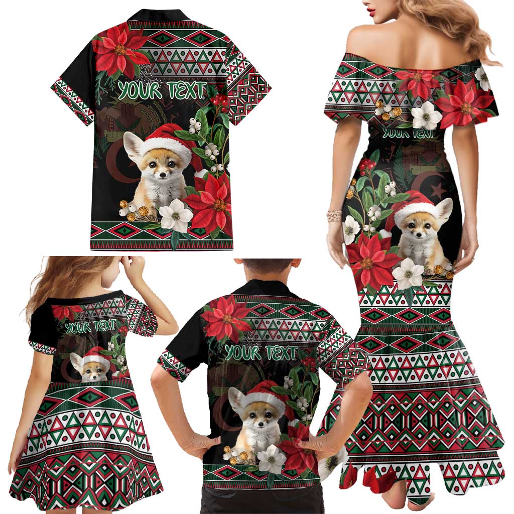 Algeria Christmas Personalized Family Matching Mermaid Dress and Hawaiian Shirt Fennec Fox Santa and Traditional Pattern LT9 - Wonder Print Shop