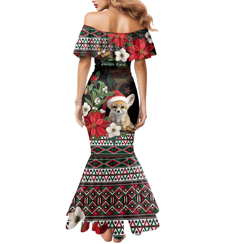 Algeria Christmas Personalized Family Matching Mermaid Dress and Hawaiian Shirt Fennec Fox Santa and Traditional Pattern LT9 - Wonder Print Shop