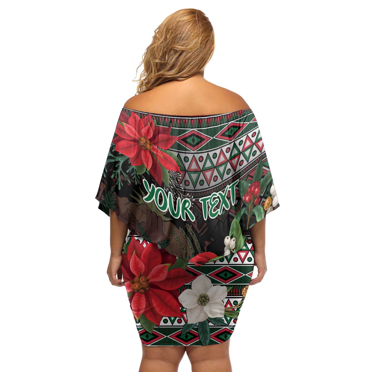 Algeria Christmas Personalized Family Matching Off Shoulder Short Dress and Hawaiian Shirt Fennec Fox Santa and Traditional Pattern LT9 - Wonder Print Shop