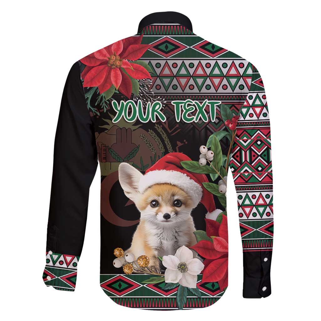 Algeria Christmas Personalized Family Matching Puletasi and Hawaiian Shirt Fennec Fox Santa and Traditional Pattern - Wonder Print Shop