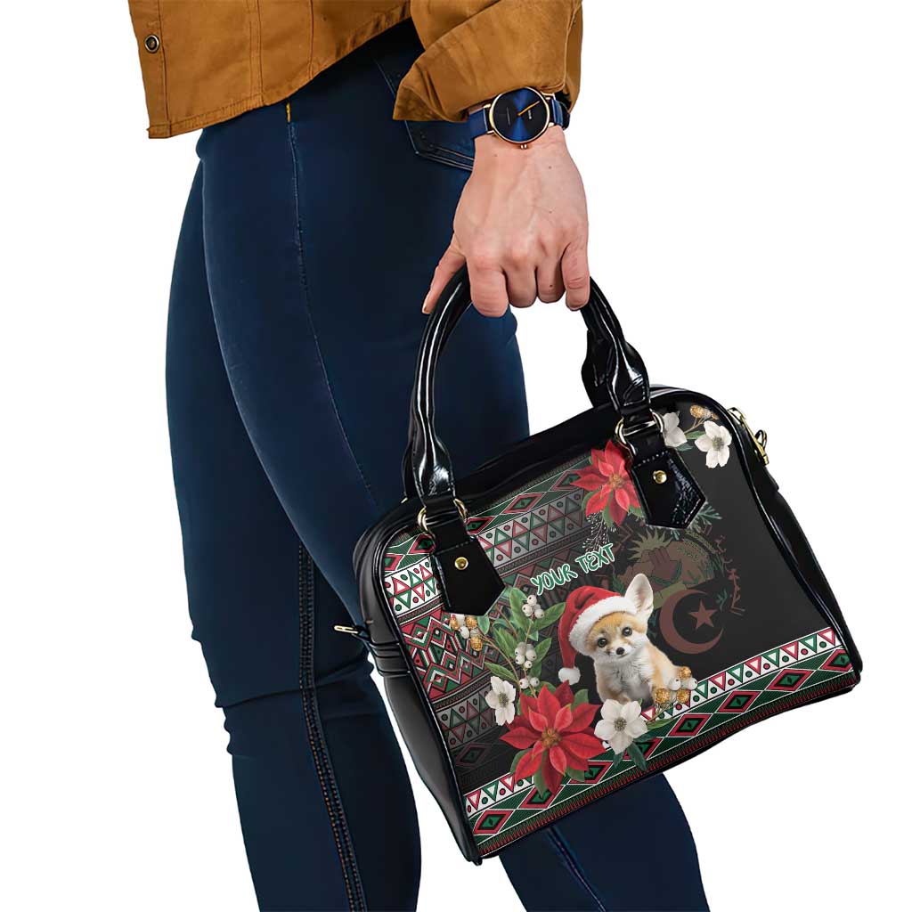 Algeria Christmas Personalized Shoulder Handbag Fennec Fox Santa and Traditional Pattern