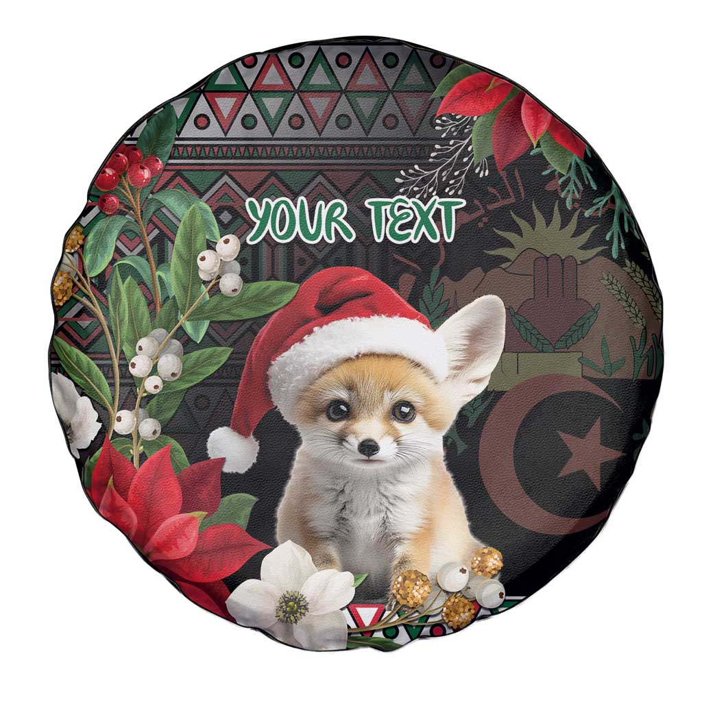 Algeria Christmas Personalized Spare Tire Cover Fennec Fox Santa and Traditional Pattern - Wonder Print Shop
