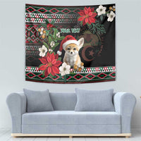Algeria Christmas Personalized Tapestry Fennec Fox Santa and Traditional Pattern - Wonder Print Shop
