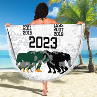 New Zealand South Africa Rugby Beach Blanket History Commemorative World Cup Winners Unique LT9 - Wonder Print Shop