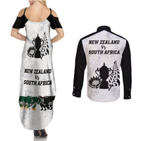 New Zealand South Africa Rugby Couples Matching Summer Maxi Dress and Long Sleeve Button Shirt History Commemorative World Cup Winners Unique LT9 - Wonder Print Shop