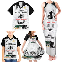 New Zealand South Africa Rugby Family Matching Tank Maxi Dress and Hawaiian Shirt History Commemorative World Cup Winners Unique - Wonder Print Shop