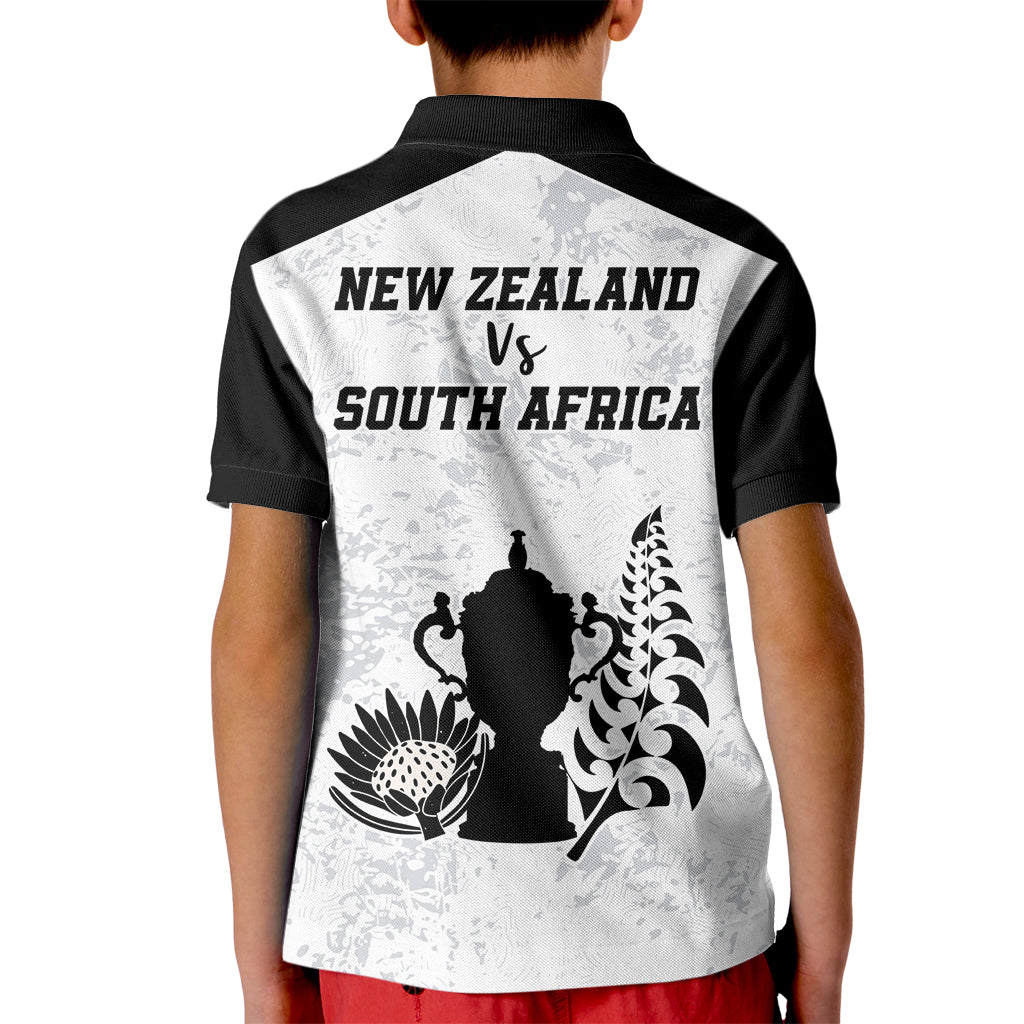 New Zealand South Africa Rugby Kid Polo Shirt History Commemorative World Cup Winners Unique - Wonder Print Shop