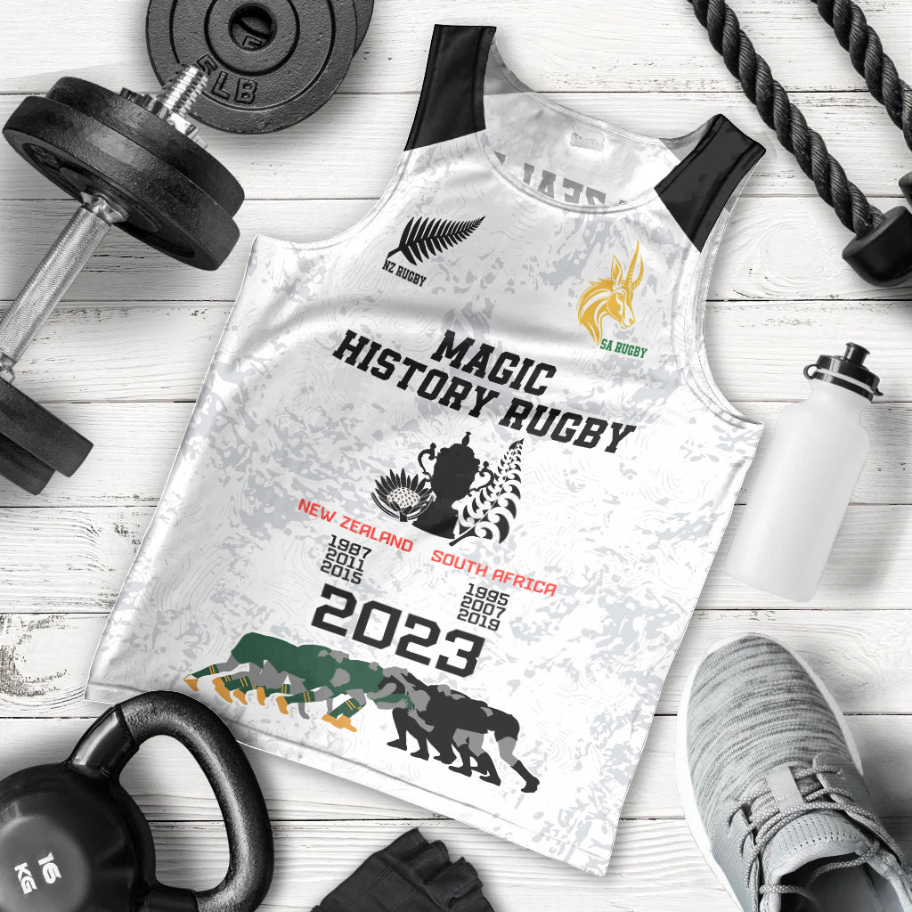 New Zealand South Africa Rugby Men Tank Top History Commemorative World Cup Winners Unique - Wonder Print Shop