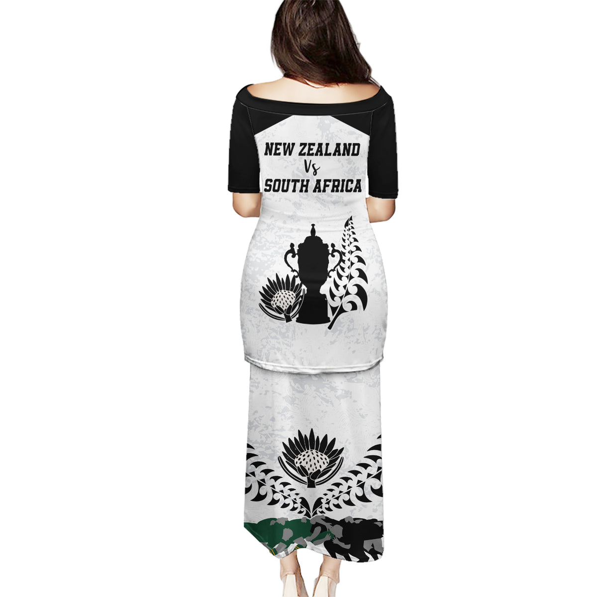 New Zealand South Africa Rugby Puletasi History Commemorative World Cup Winners Unique - Wonder Print Shop