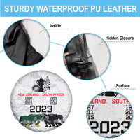 New Zealand South Africa Rugby Spare Tire Cover History Commemorative World Cup Winners Unique - Wonder Print Shop