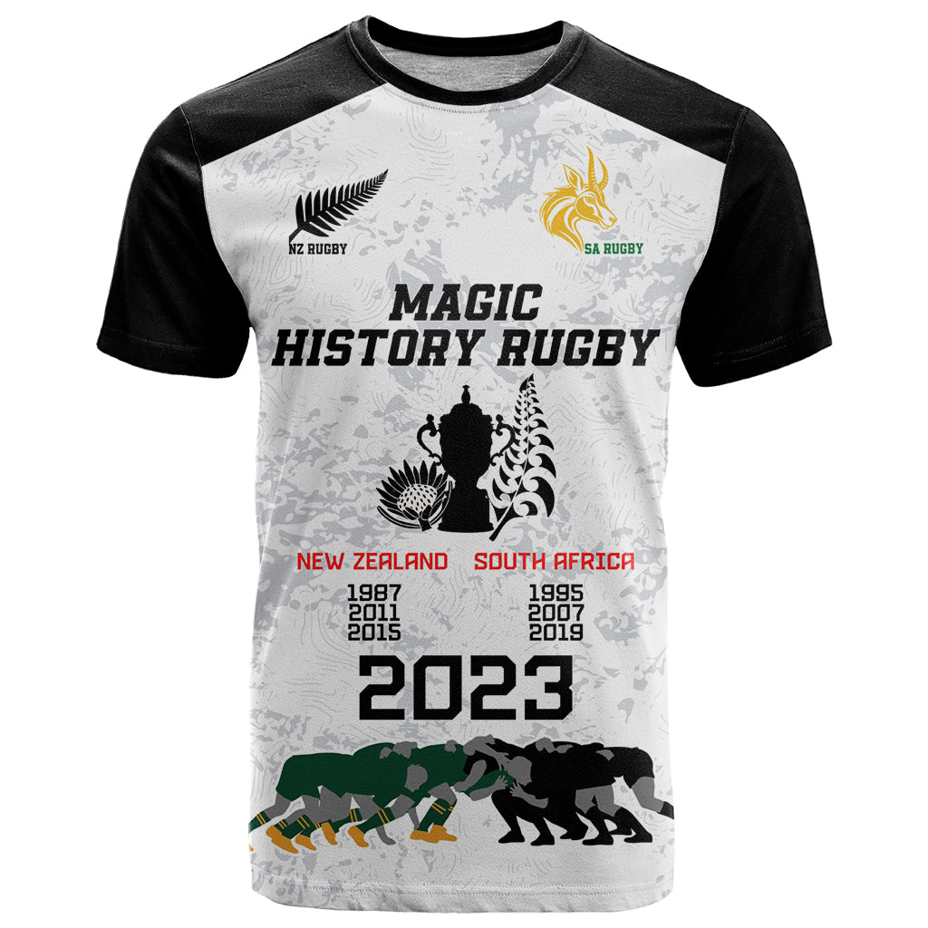 New Zealand South Africa Rugby T Shirt History Commemorative World Cup Winners Unique - Wonder Print Shop