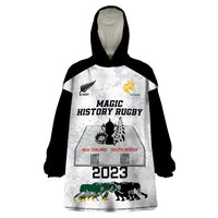 New Zealand South Africa Rugby Wearable Blanket Hoodie History Commemorative World Cup Winners Unique - Wonder Print Shop