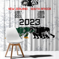 New Zealand South Africa Rugby Window Curtain History Commemorative World Cup Winners Unique - Wonder Print Shop